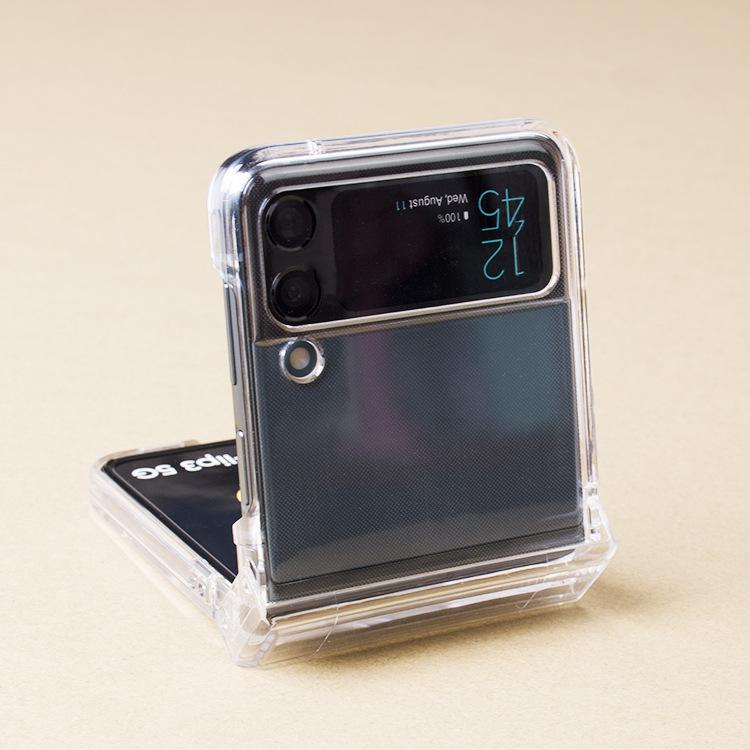 A Transparent PC Hinge Type One-piece Foldable Screen Anti-drop Zflip7 Case Suitable for Samsung Zflip6 Phone Cases