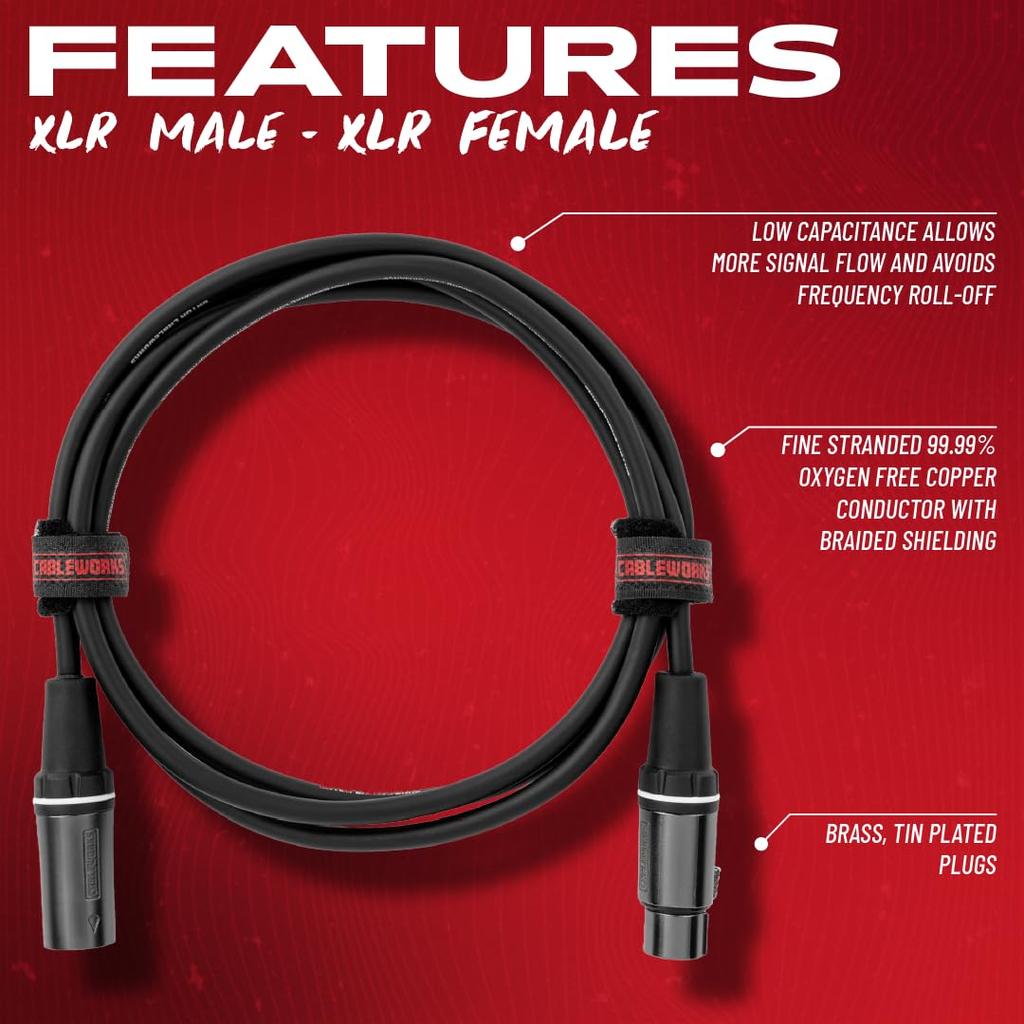 Cableworks by Gator Cases Composer Series Microphone Cable (75ft XLR/XLR) GCWC-XLR-75