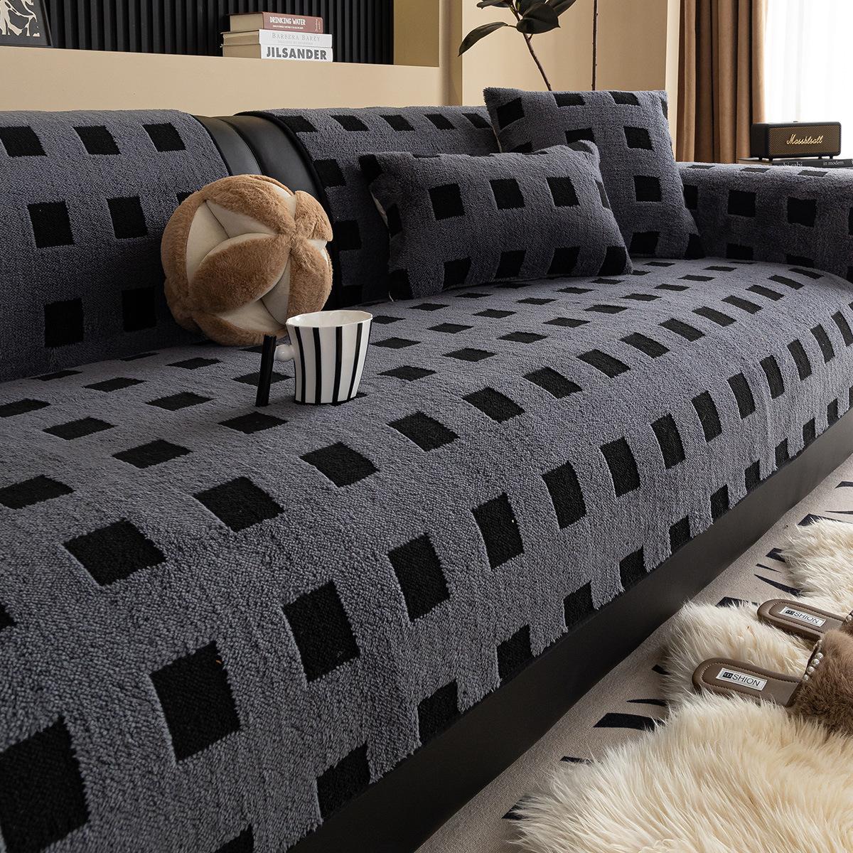 

Новая хлопковая подушка для дивана Shu, осенне-зимняя, новая нескользящая, однорядная, кожаный чехол для дивана, ткань, полотенце, трансграничный 70*70cm