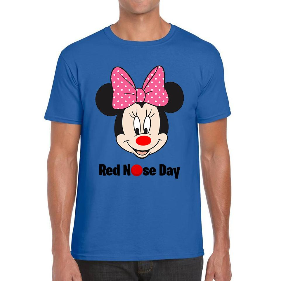 Minnie Mouse Red Nose Day Unisex Mens T Shirt Womens Tops Tees L
