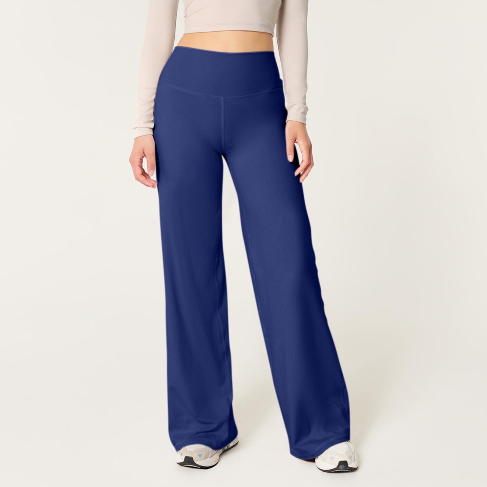 

Широкие брюки для женщин, брюки для йоги, спортивные штаны с высокой талией и карманами, эластичные брюки, удобные спортивные спортивные штаны для тренировок XXL