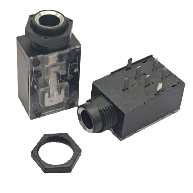 

6,35 мм 7-контактные разъемы для звука, гнездо, двухканальная конструкция для чистой передачи сигнала