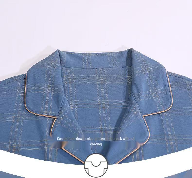 Set de pijama cu mânecă lungă pentru bărbați, de primăvară/toamnă: Cardigan & Pantaloni, Mărimi Mari Largi, Haine Casual pentru Acasă sau Exterior