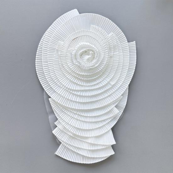 Korsaj 3D Çiçek Aplike Çok Katmanlı Pileli Kazak Elbise Bluz Dekor DIY Dikiş Yama Giyim Aksesuarları Düğün Parti Giysileri Süsleme