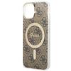 Guess GUHMP13MH4STW iPhone 13 / 14 / 15 6.1" braun/brown Hardcase 4G MagSafe