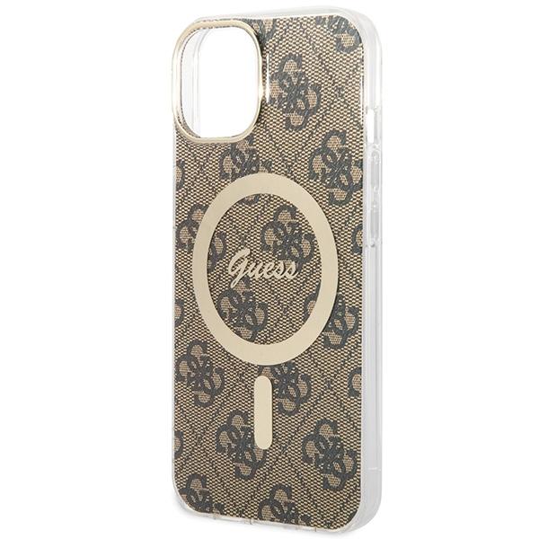 Guess GUHMP13MH4STW iPhone 13 / 14 / 15 6.1" braun/brown Hardcase 4G MagSafe