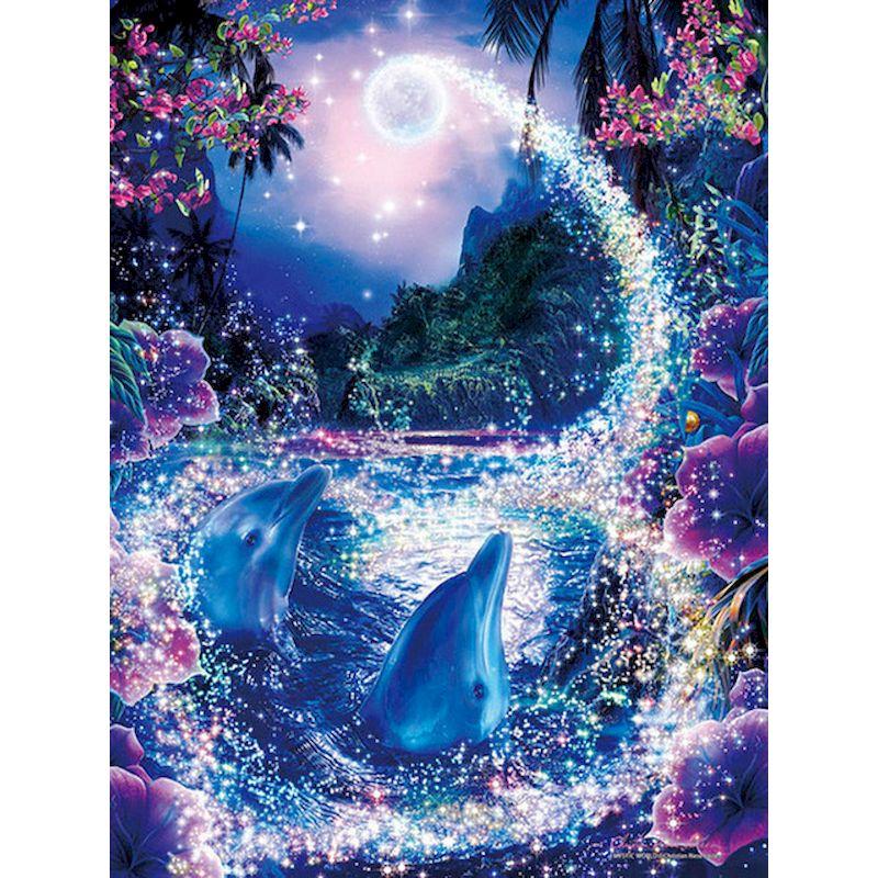 Pictură cu diamant 5D Peisaj albastru Broderie cu diamant Mozaic Peisaj Imagini cu margele Artizanat Hobby-uri creative Decor