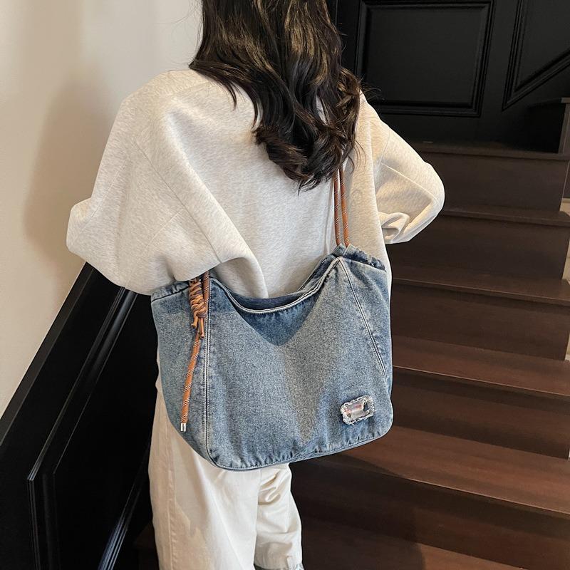 Denim Tote Bag Spring and Summer New Fashion Large-capacity Casual Shoulder High-end Women's Bag