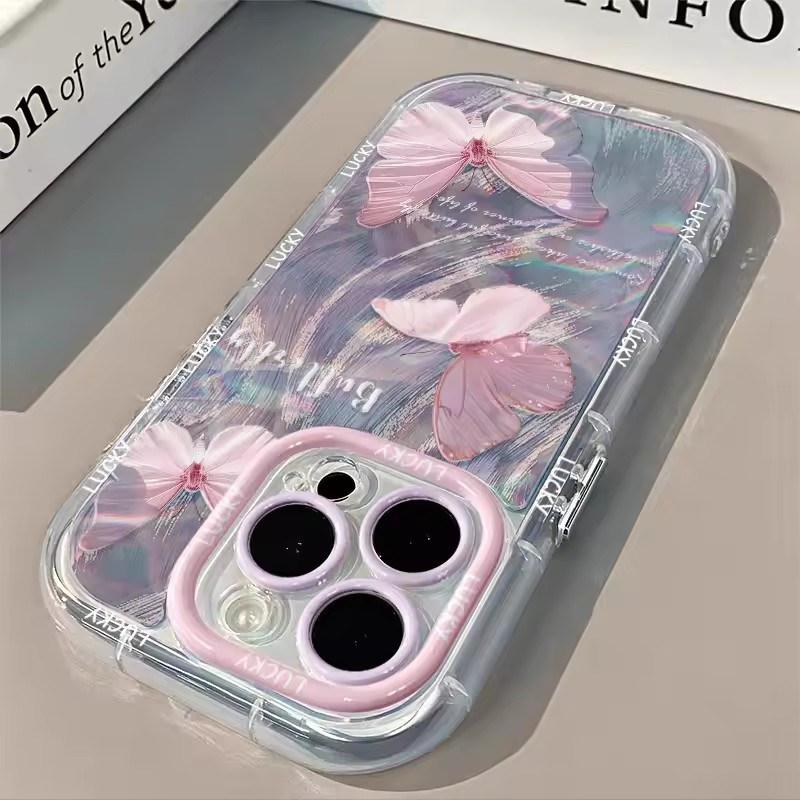 Butterfly Phone Case For iPhone 11 13 14 12 15 16 Pro Max XR X Xs 7 8 Plus SE Silicone Soft TPU Cover