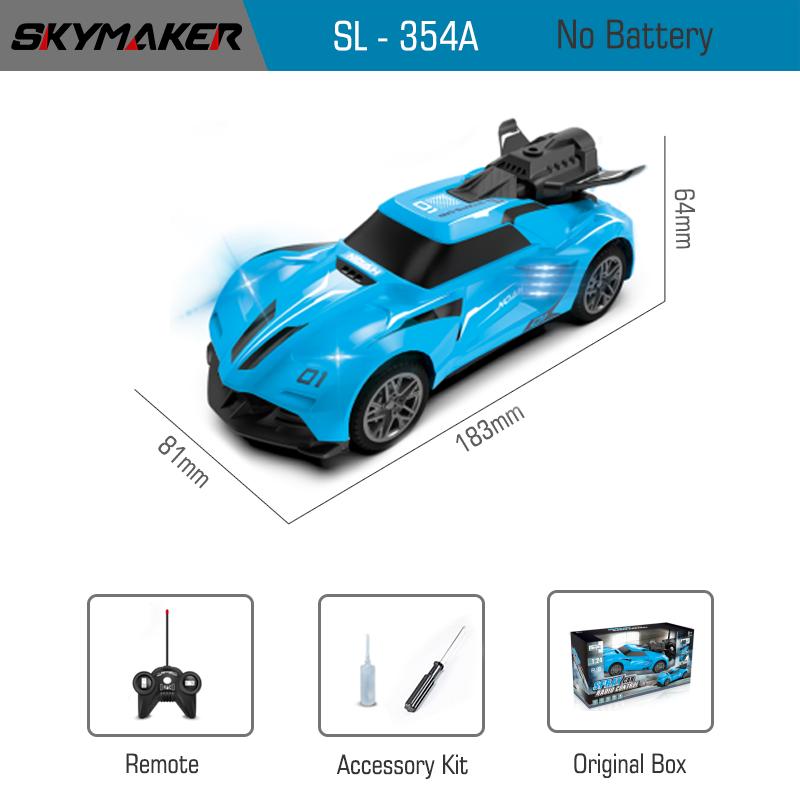 

RC Car 1/24 2.4Ghz Remote Control Racing Vehicle 2WD with LED Light Spray Smoke Stunt Electric Remote Control Toy Car for Kids