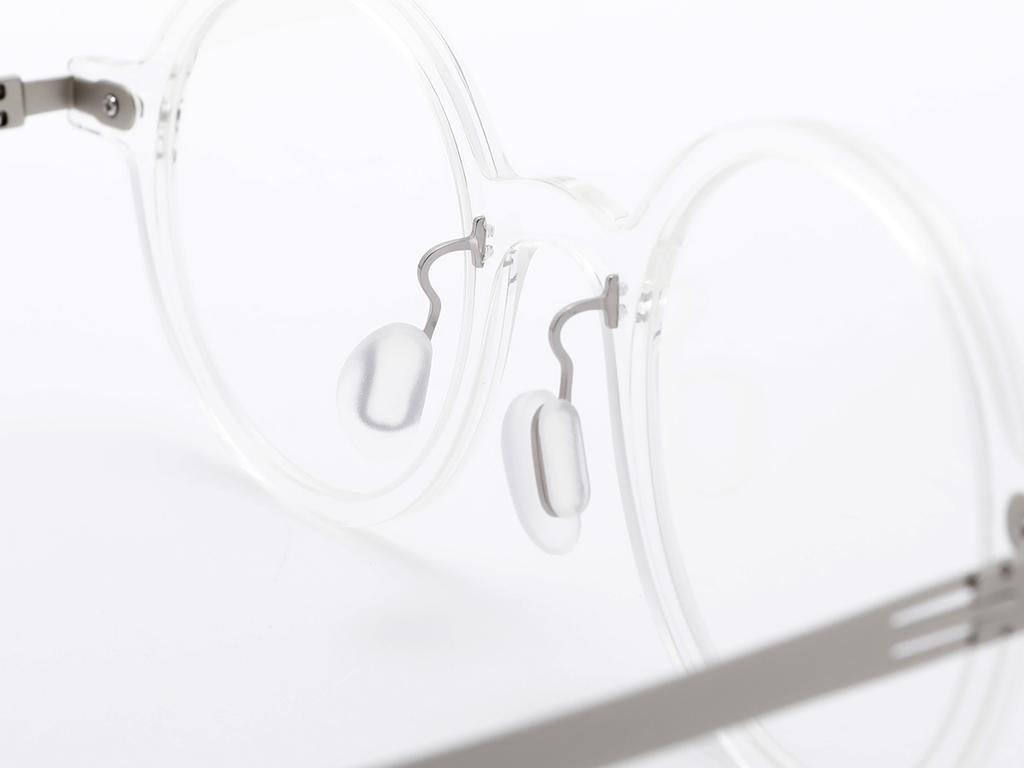 Alloaiweeo [Aloxrounz] The Air Ara5103 C2 Ultra-Lightweight Round Oversized Transparent Clear Eyeglass Frames