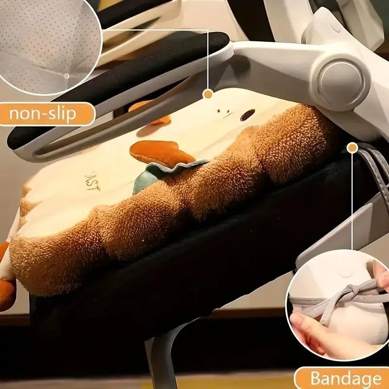 1pc Simulation Bread Toast Cushion Stuffed Memory Foam Pillow Sofa Chair Decor Seat Cushion Cute Student Chair Pad