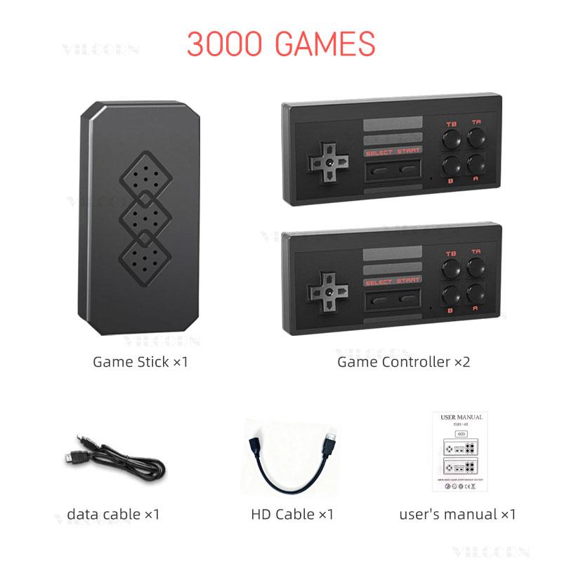 

8-битная мини-игровая консоль Game Stick HD-выход Игровая консоль 3000 игр для NES/Dendy/Gameboy с беспроводным игровым контроллером