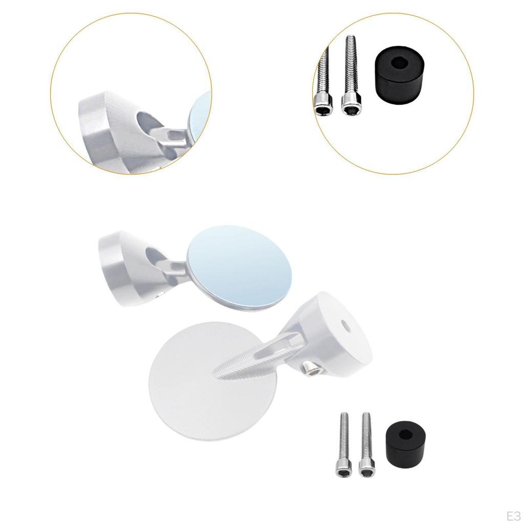 2Pcs Motorcycle Rearview Mirror Handlebar Mirrors Riding Repair Garage Component Motorbike Side