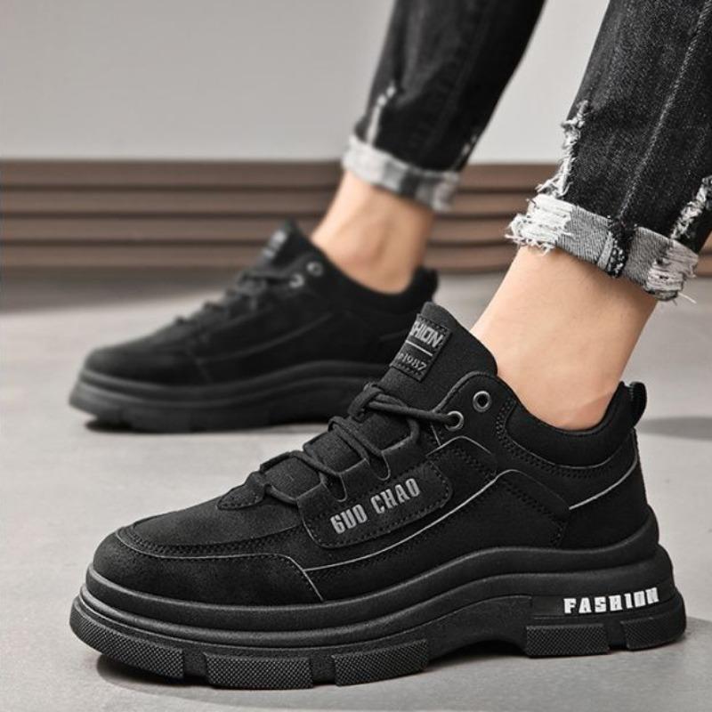 Men Work Safety Shoes Spring New Trendy Versatile High Top Sneakers Male Ankle Boots Chelsea Tactical Hiking Shoes Botas Hombre