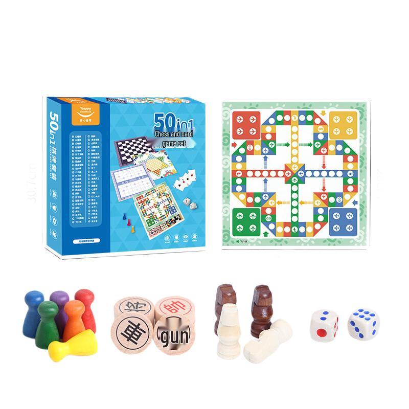 Kids 50-in-1 Educational Board Game Set