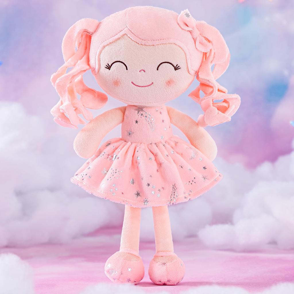 Baby Doll Curly Hair Starry Sky Series Christmas Gifts Doll Collection Ideas Baby's First Birthday Gift Coral Pink