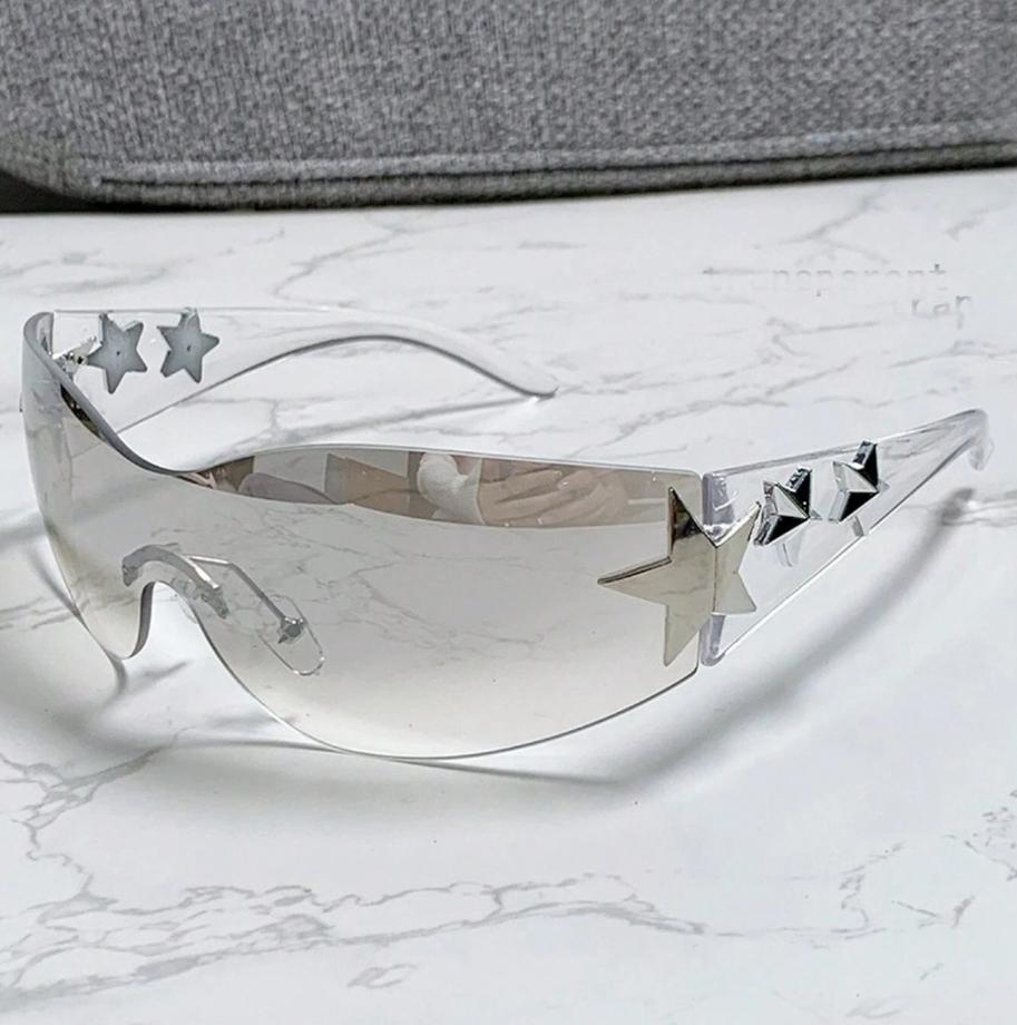 

1PC Large Frame Bohemian Style Suitable For Parties And Trips Summer Party Women Multicolor Y2K glasses Star Glasses Professional Grade