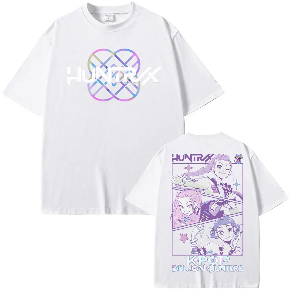 KPop Demon Hunters Grafisk T-skjorte Kort Erme 100% Bomull T-skjorte Vintage T-skjorte Hip Hop Punk Klær Topper