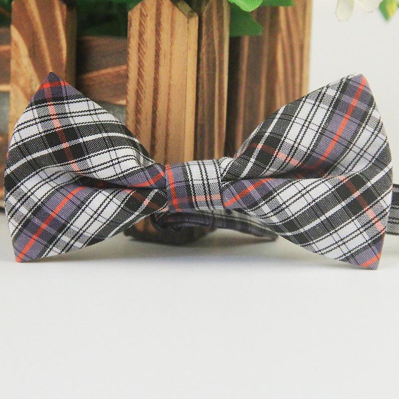 Children's Trendy British Style Multi-Color Cotton Plaid Bow Tie