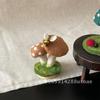Handmade Wool Felt Penguin Rabbit Mushroom Ornaments Cute Animal Home Decoration Doll with Base