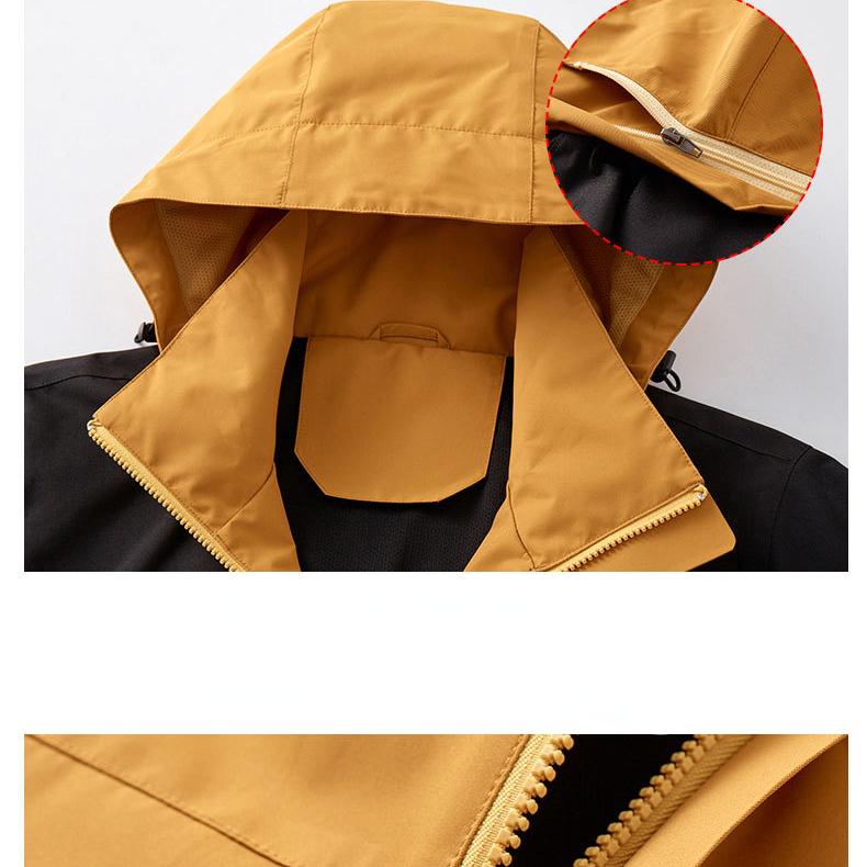 Outdoor Assault Suit Herren Color Blocking Mantel Winddicht Bergsteigeranzug Herren Große Mehrfach-Taschen Sportjacke
