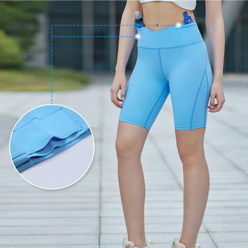 Spring and Autumn New Women's High Elastic High Waist Five-point Pants Outdoor Marathon Cross-country Running Pants Yoga Pants