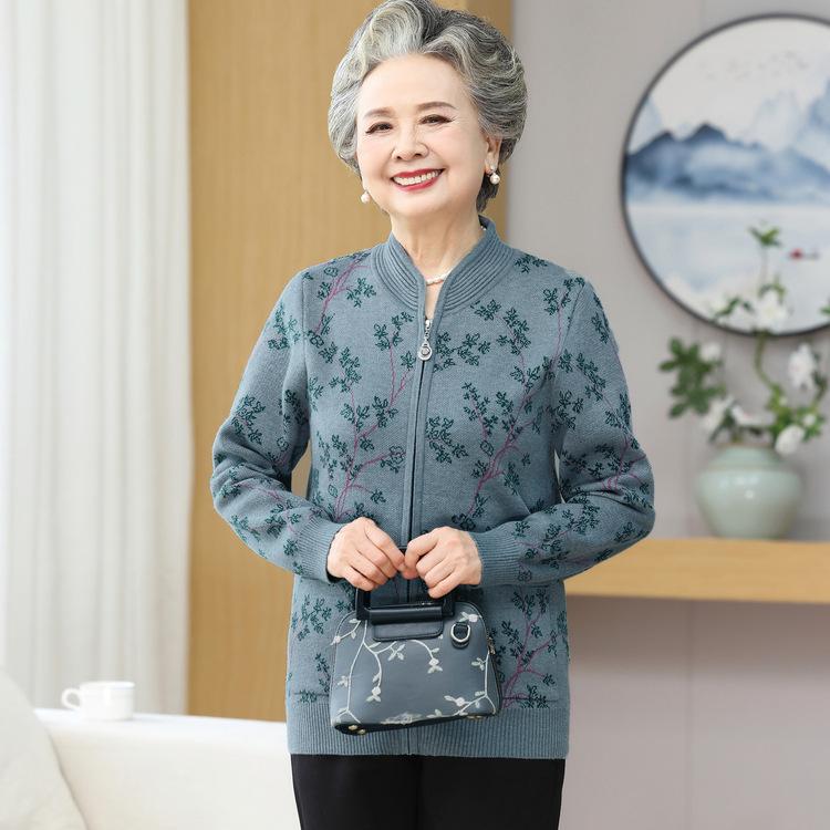 

Пожилая Мама Носит Плюс Бархатный Утепленный Свитер Бабушка Новый Осенний Кардиган Среднего и Пожилого Возраста Осенне-Зимний Свитер Женский 3XL зелёный