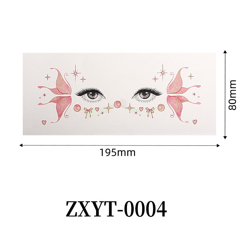 Sparkling Butterfly Mermaid Temporary Face Tattoos Fairy Makeup for Princess Parties Halloween and Stage Performances