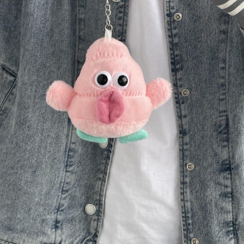 New Product Plush Big Tongue Monster Small Doll Keychain Cute Tongue Sticking Out Cute Ghost Pendant Doll