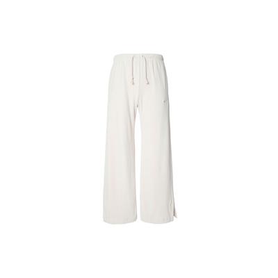 Corduroy Wide-Leg Split Knit Sports Pants Women Bottoms White DQ5922-104