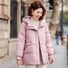 Pa Si Te Women's Hooded Mid-Length Down Jacket