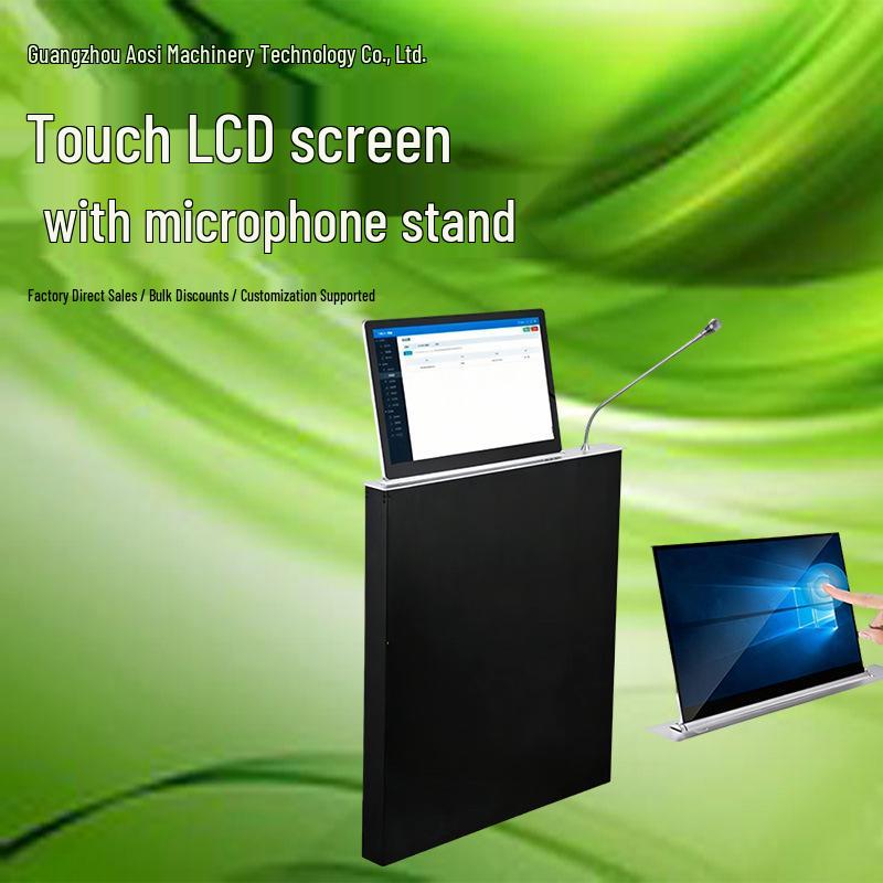 Ultra-Thin 24-inch LCD Touchscreen Lift for Conference Tables