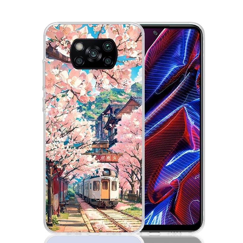 Anime Ästhetische Landschaft Handyhülle Für Xiaomi Poco X7 X6 X5 Pro F7 Ultra Redmi 15C 15 13 13C 12 12C 10 10A 10C 9 9A 9C 9T Hülle