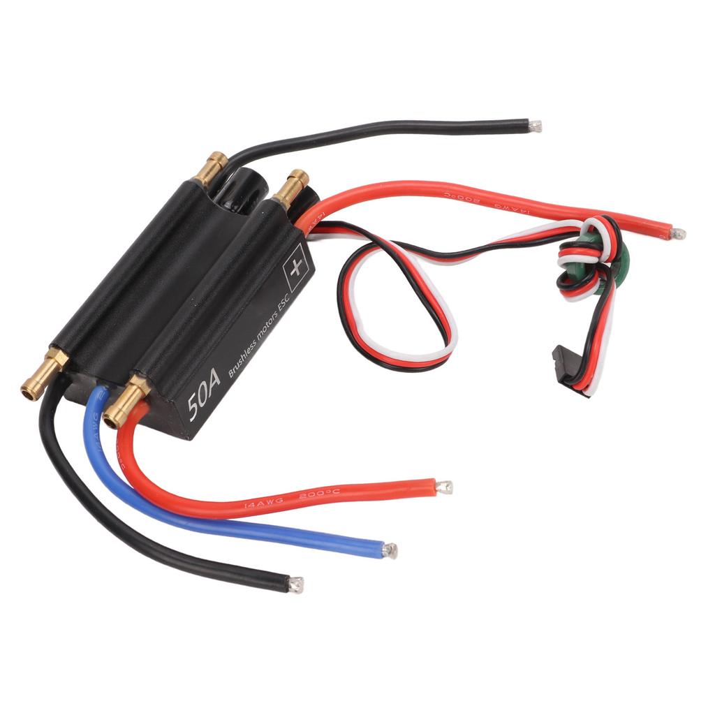 Brushless ESC 50A Water Cooling Two Way Bidirectional Electronic Speed Controller for RC Boat Airship Model