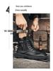 Men's High-Top Outdoor Work Boots – Autumn Mountaineering and Motorcycle Shoes, Trendy Labor Protection Footwear