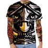 Summer Round Neck 3D Art Print Top Fashionable Casual Short Sleeved Men's T-shirts