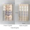 Non-Woven Double-Sided Underwear Storage Bag Wardrobe Hanging Bag Folding Clothing Organizer Transparent Socks Bra Storage Bags