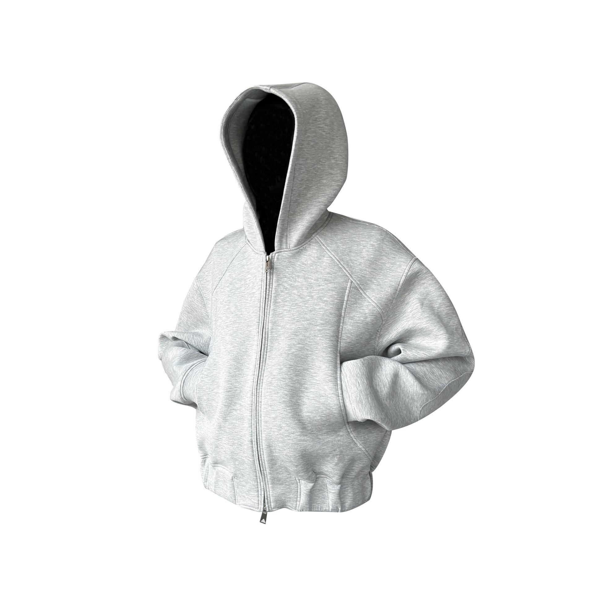 Men s Trendy Color Block Zipper Hoodie: American High Street Autumn/Winter Top XL серый