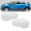 Glossy Black/White Car Side Door Rearview Mirror Cover Cap For Renault Clio 4 Mk4 / Zoe / Captur 2012- Door Wing Mirror Case