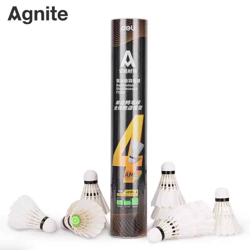 Deli F2203 Goose Feather Badminton Shuttlecocks (12-Pack)