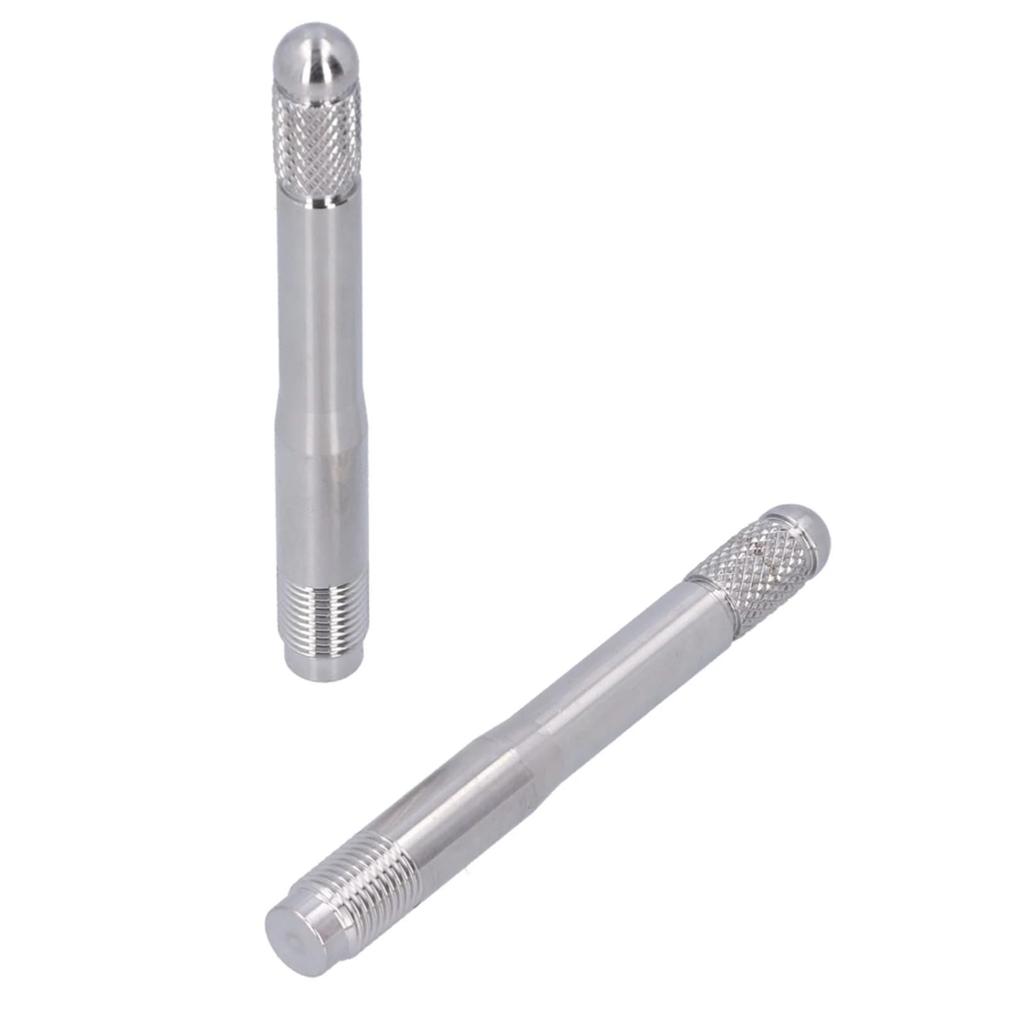 Lebonarier Wheel Setting Bolt Stainless Steel Tire Replacement Aid Universal 2 Pieces (Silver M12 P1.5)