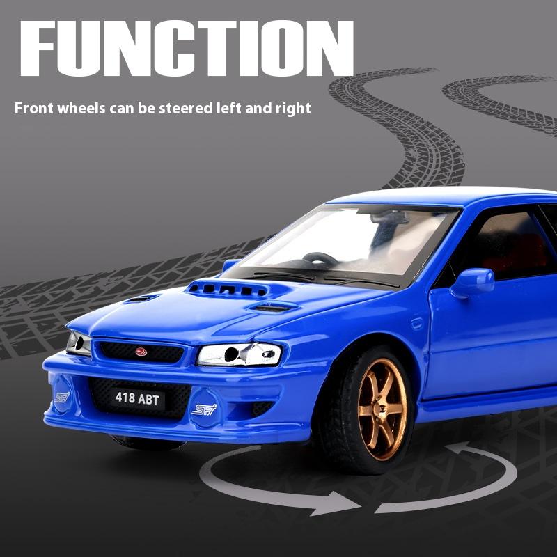 1/32 Scale Subaru Impreza Sti Car Model Sports Car Simulation Car Alloy Model Children's Toy Car Boy Collection Ornaments