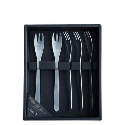 [Sori Yanagi] Ensemble de 5 fourchettes à gâteau en acier inoxydable – Couverts