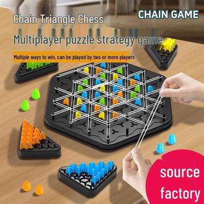 Geometrisches Dreiecks-Schach-Puzzle: Frühkindliches Spielzeug für logisches Denken & Eltern-Kind-Interaktion
