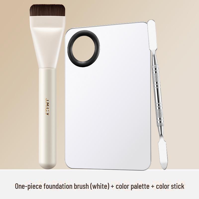 

Кисть для нанесения тональной основы с плоской головкой Jianmei Chuangyan — не впитывающая, не оставляющая следов кисть для нанесения жидкой основы и консилера.