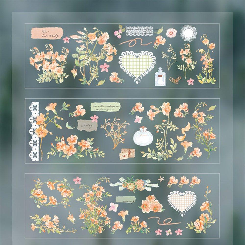 ZXMNBH PET-Aufkleber Set – 20 Stück, 60x60 Mm, ästhetische Engel & Blumen Motive Für Scrapbooking & Journals