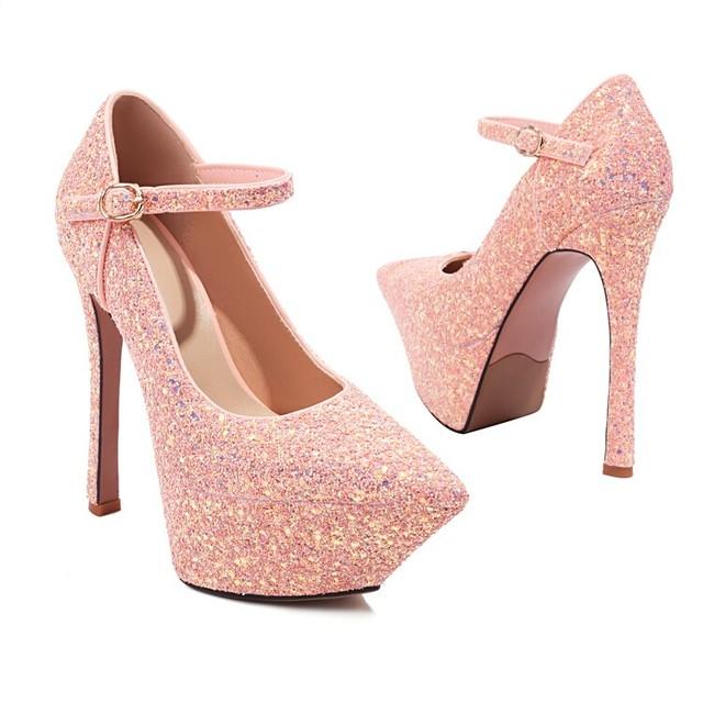 

Роскошные дизайнерские сандалии для женщин, новые летние блестящие туфли с острым носком для женщин, большой размер 43, туфли-лодочки на платформе Mary Janes 42