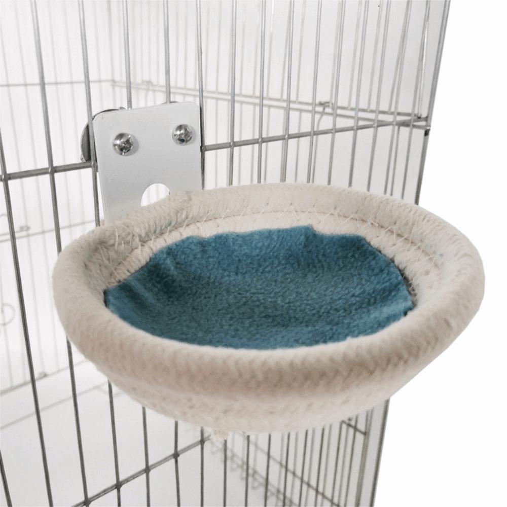 

Bite Resistant Parrot Sleeping Bed Wall Mounted Hanging Hammock Bird Cage Nest Home Aviary 3.94 in серый