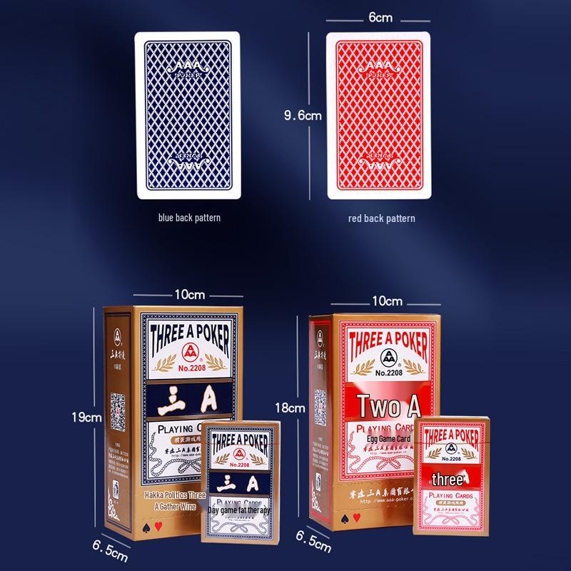 High-Quality Large Print Guandan Poker Playing Cards - Box of 100 Decks (Three A Special, 2208 High-Grade)